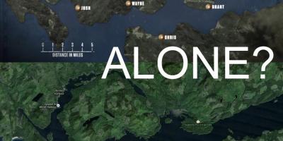 რუკა ვანკუვერის კუნძულზე მარტო