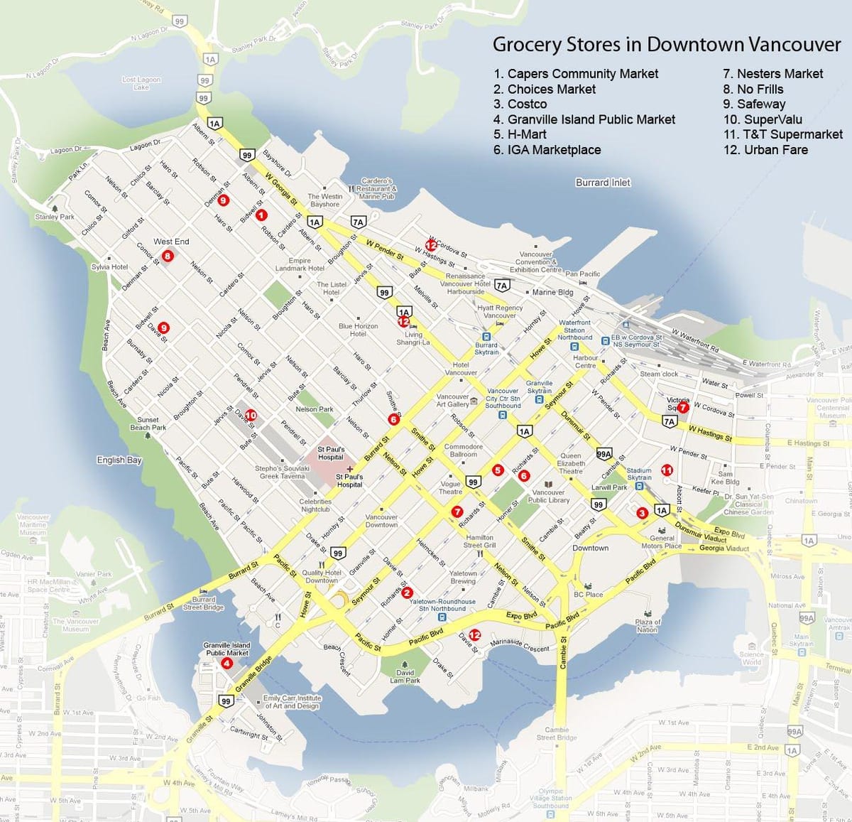 რუკა მაღაზია vancouver