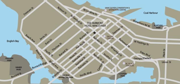 რუკა მიმართულებით vancouver