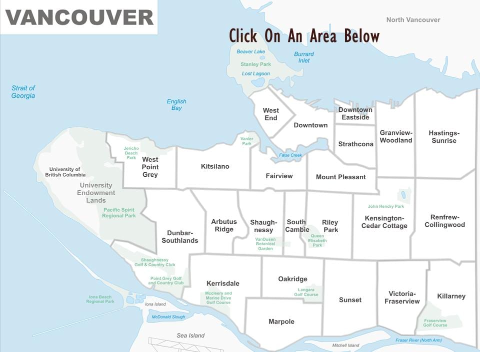 vancouver უძრავი ქონების რუკა
