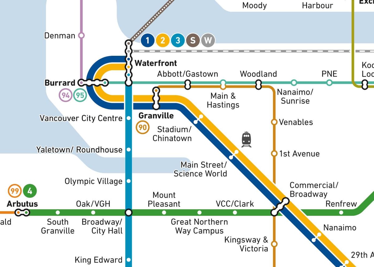 რუკა burrard სადგური