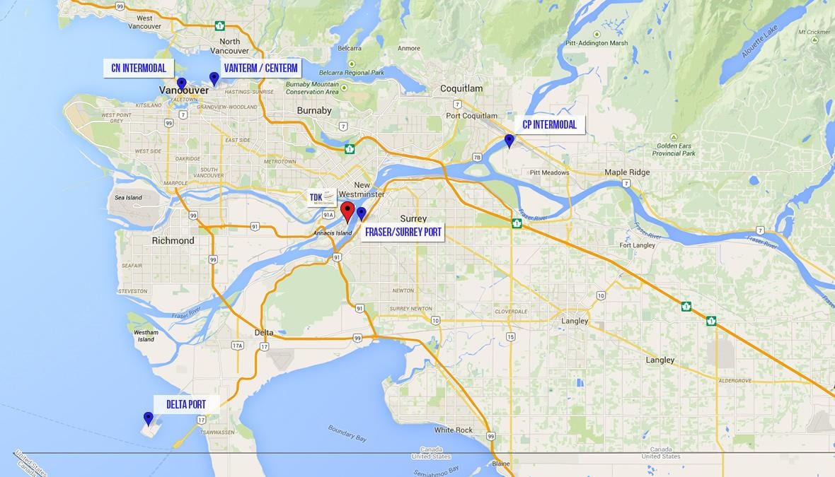 რუკა delta vancouver