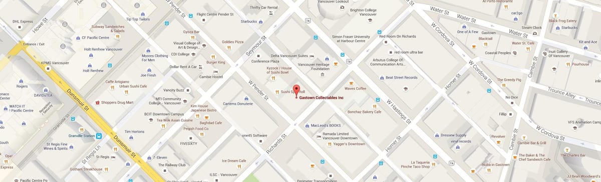რუკა gastown vancouver ძვ. წ.