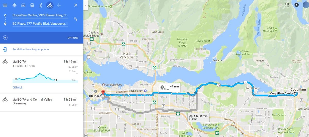 translink cycling რუკა