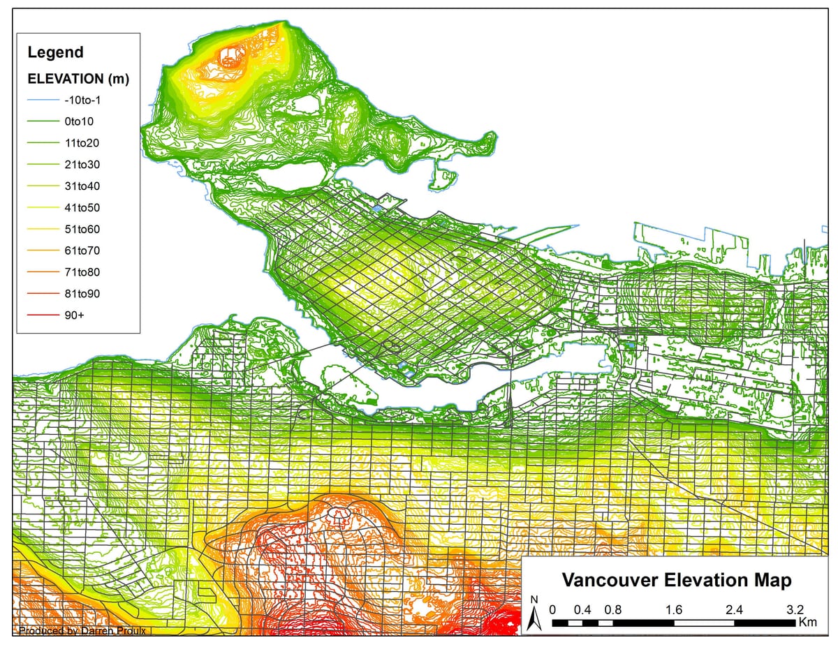 რუკა vancouver დონიდან
