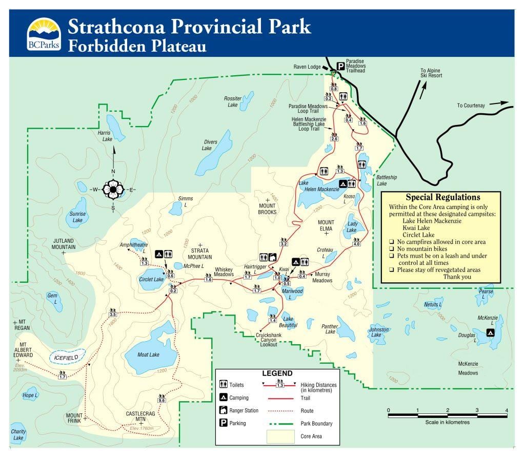 რუკა vancouver კუნძული პროვინციული პარკები