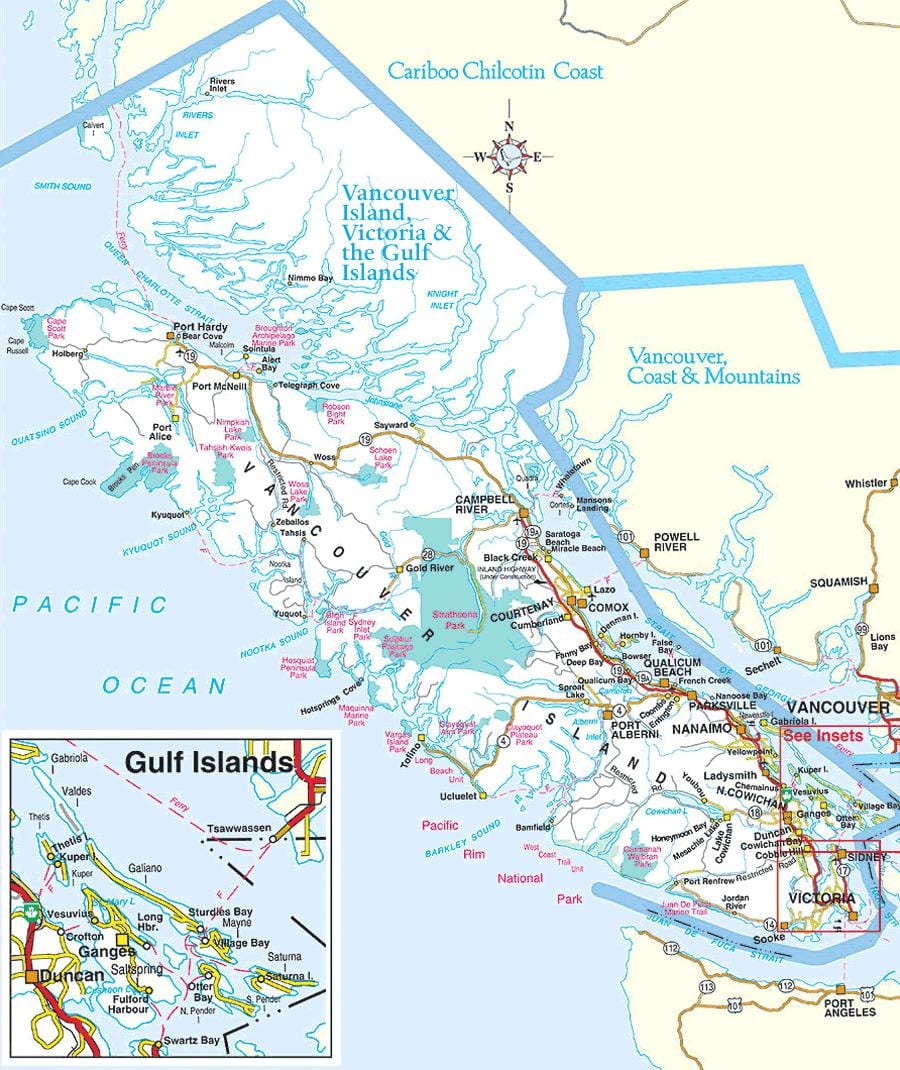 vancouver პარკები რუკა