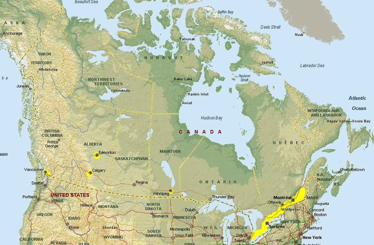 რუკა vancouver საზღვრის გადაკვეთის