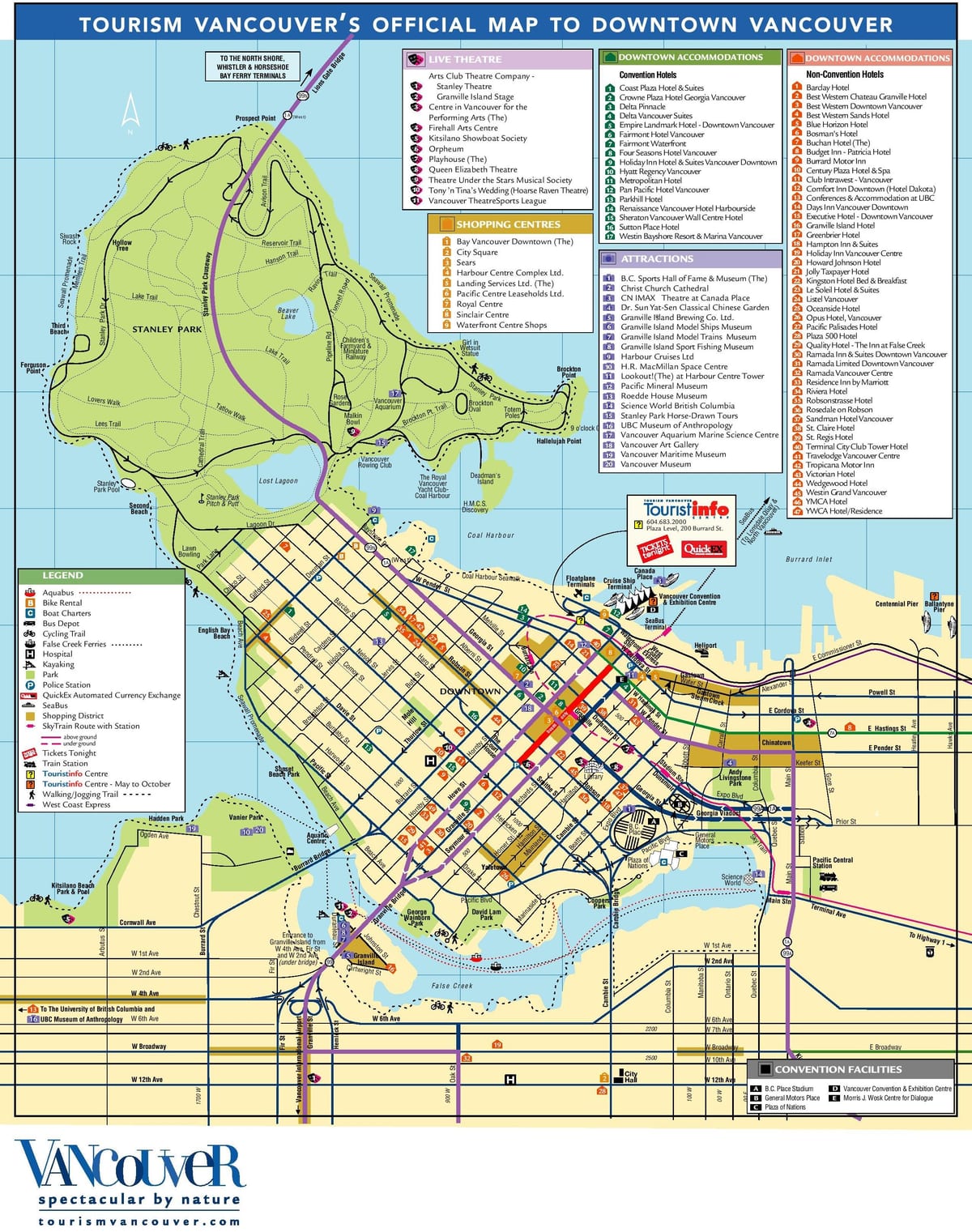 vancouver bc ტურისტული რუკა