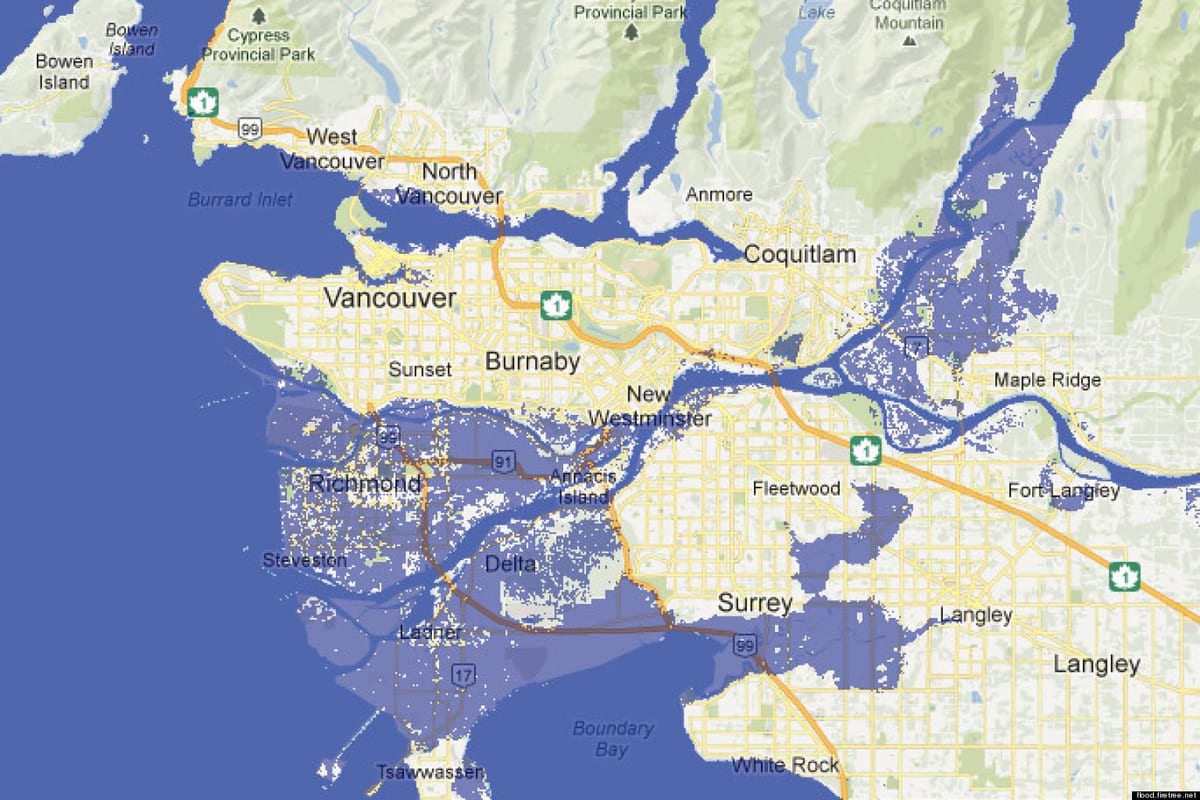 რუკა vancouver წყალდიდობა