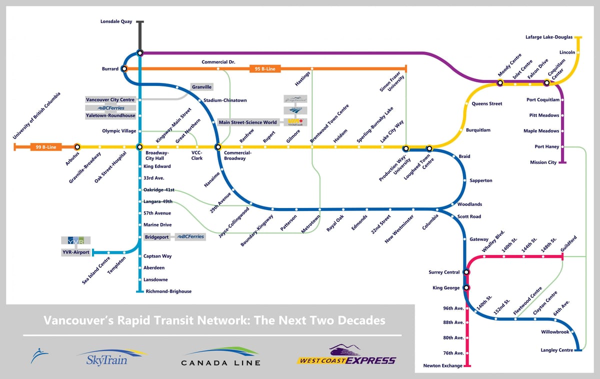 რუკა vancouver lrt