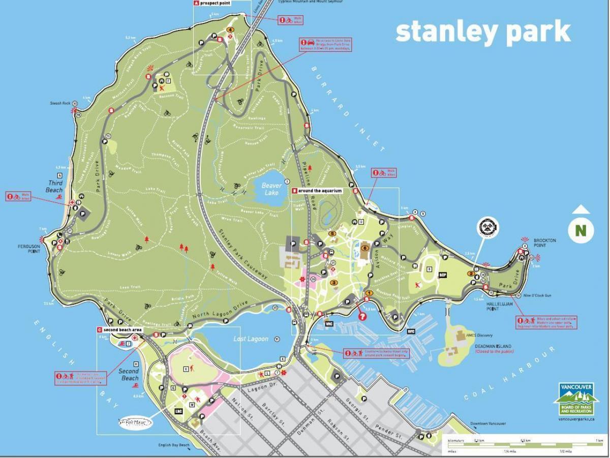 სტენლი პარკის მატარებელი რუკა