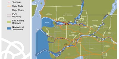 რუკა პორტი მეტრო vancouver