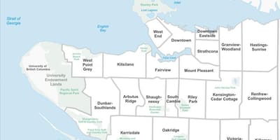 Vancouver უძრავი ქონების რუკა