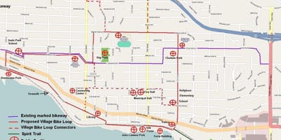 ჩრდილოეთ vancouver cycling რუკა