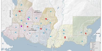 რუკა ჩრდილოეთ vancouver სკოლის უბანი