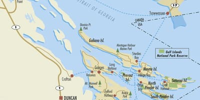 კანადის gulf კუნძულების რუკა