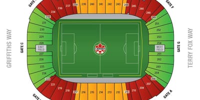 Bc place სტადიონი რუკა