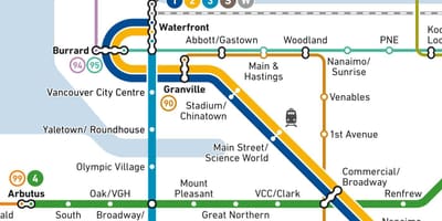 რუკა burrard სადგური