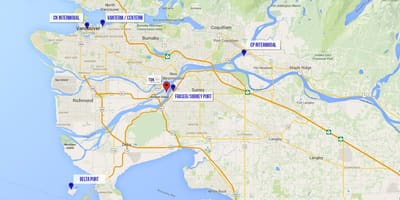 რუკა delta vancouver