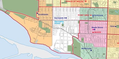 Vancouver წყალშემკრები რუკა