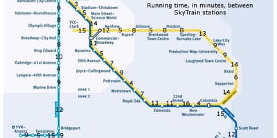 Vancouver ვაგზლის რუკა