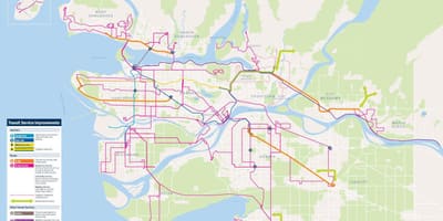 Vancouver სატრანზიტო სისტემის რუკა