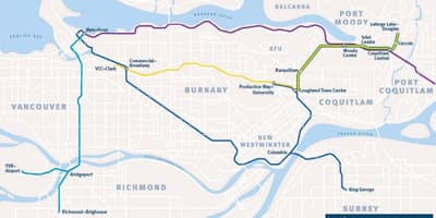 მატარებელი რუკა vancouver