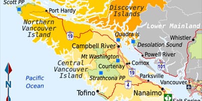 რუკა vancouver მოგზაურობა