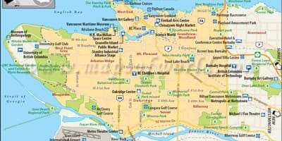 რუკა vancouver ღირშესანიშნაობები