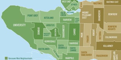 რუკა vancouver სამეზობლო