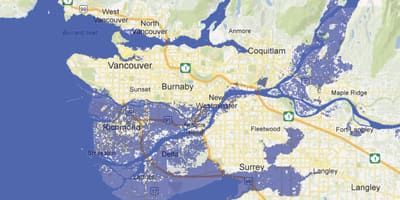 რუკა vancouver წყალდიდობა