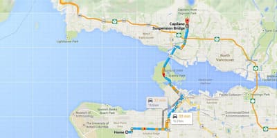 რუკა vancouver ხიდები