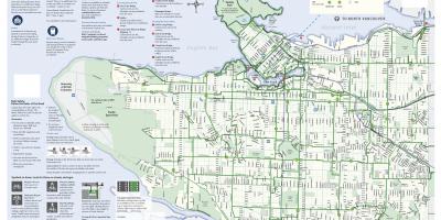Vancouver ველოსიპედით ქუჩა რუკა